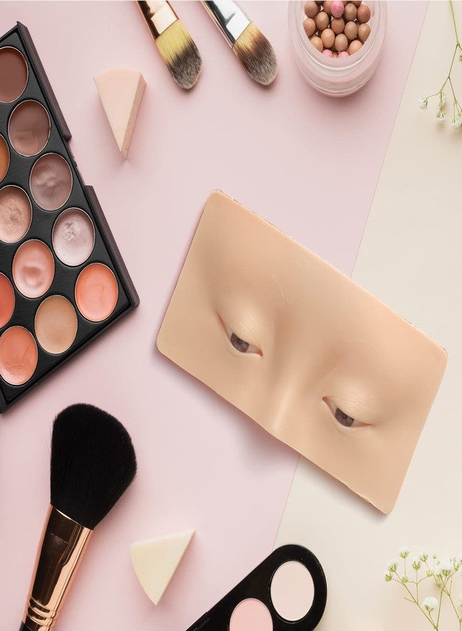 Bueuo Makeup Practice Face Board, 3D Reusable Silicone Make up Mannequin Face with 5PCS Makeup Brush, Eye Make up Practice Board for Beginner or Professional Enthusiasts - Image 5